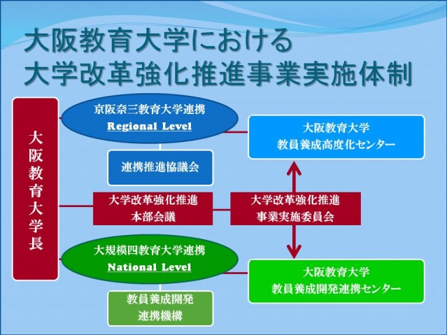 大阪教育大学における大学改革強化推進事業実施体制