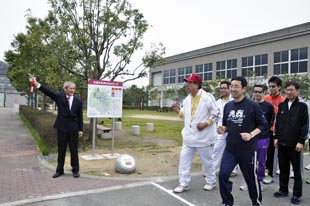 コース披露ランのスタート