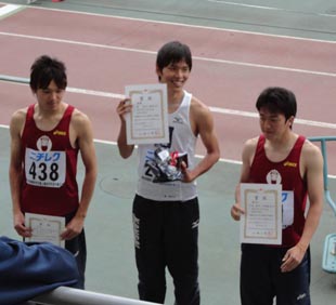男子400m表彰式