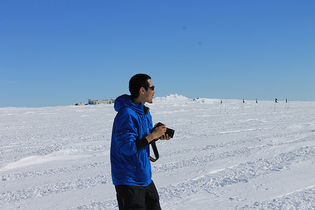南極での雪景色