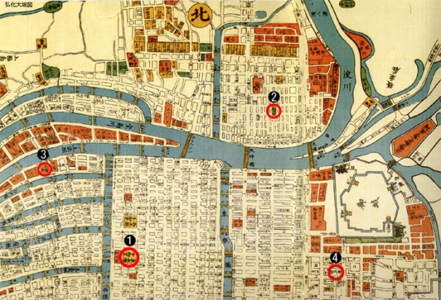 弘化時代の大阪の地図の画像