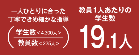 教員一人当たりの学生数